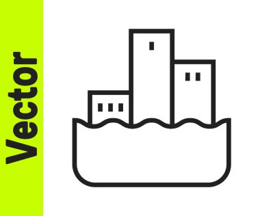 Beyaz arka planda izole edilmiş siyah çizgi ödüllü spor ödüllü podyum ikonu. Vektör