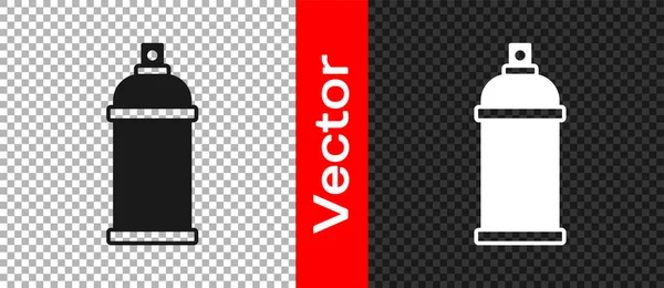 Das schwarze Farbsprühdosensymbol isoliert auf transparentem Hintergrund. Vektor — Stockvektor