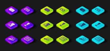 Yüzde indirim etiketi, Avro sembollü bozuk para parası, Eski kum saati, Para ve Kredi kartı simgesi. Vektör