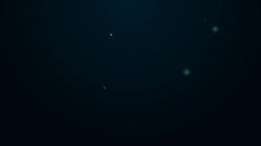 Parlayan neon hattı su polo ikonu siyah arka planda izole edildi. 4K Video hareketli grafik canlandırması