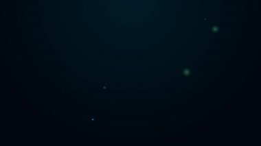 Siyah arka planda izole edilmiş akçaağaç yaprağı ikonu olan parlak neon hattı Kanada günü. 1 Temmuz Bağımsızlık Günü Kanada bayrağıyla takvimde. 4K Video hareketli grafik canlandırması