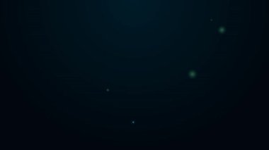 Parlayan neon çizgisi Renk Palet Rehberi simgesi siyah arkaplanda izole edildi. 4K Video hareketli grafik canlandırması