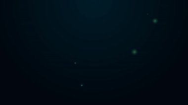 Parlayan neon çizgisi Renk Palet Rehberi simgesi siyah arkaplanda izole edildi. 4K Video hareketli grafik canlandırması