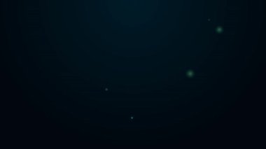 RGB ve CMYK renk karıştırma simgesiyle parlayan neon hattı konuşma balonu siyah arkaplanda izole edildi. 4K Video hareketli grafik canlandırması