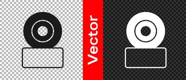 Black Skateboard wheel icon isolated on transparent background. Skate wheel. Vector — Stock Vector
