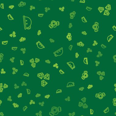 Madenci miğferi, Mücevher Taşı ve Gaz maskesini kusursuz bir şekilde ayarla. Vektör