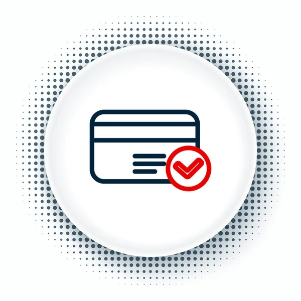 Linje kreditkort ikon isolerad på vit bakgrund. Betalning online. Kontantuttag. Finansiella transaktioner. Köptecken. Färgstarkt skisskoncept. Vektor — Stock vektor