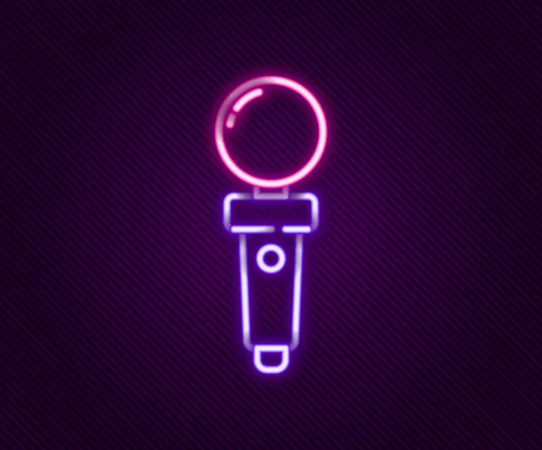 Glödande neon linje Joystick för arkadmaskin ikon isolerad på svart bakgrund. Joystick gamepad. Färgstarkt skisskoncept. Vektor — Stock vektor