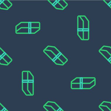 Çizgi Silici ya da kauçuk simgesi mavi arkaplanda izole edilmiş kusursuz desen. Vektör