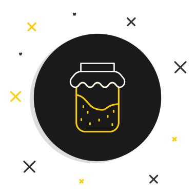 Jam Jam çizgi simgesi beyaz arkaplanda izole edildi. Renkli taslak konsepti. Vektör