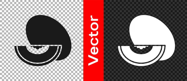 Icono de fruta de melón negro aislado sobre fondo transparente. Vector — Vector de stock