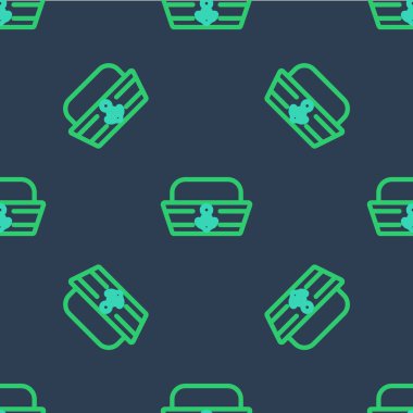 Hat Savaşçısı şapka ikonu mavi arka planda kusursuz desen izole etti. Vektör