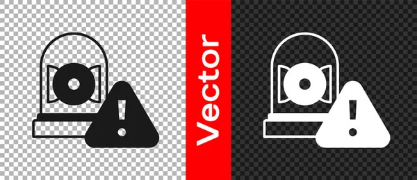 Black Ringing Alarm Bell Icon Isolated Transparent Background Alarm Symbol — Stock Vector