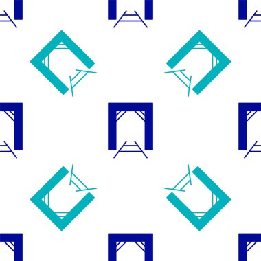 Mavi Maden giriş ikonu beyaz arka planda izole edilmiş pürüzsüz desen. Vektör