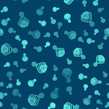 Yeşil çizgili vinç mavi arkaplanda izole edilmiş bir günlük simgesi yakaladı. Orman endüstrisi. Kereste gövdesi ahşap üretimi için endüstriyel vinç. Vektör