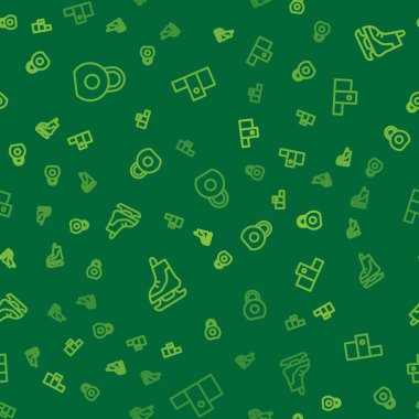 Çizgiyi Kettlebell, Paten ve Ödül 'e ayarla. Vektör