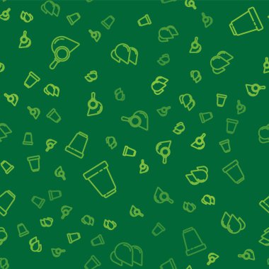 İpi bırak ve büyüteç, su filtresi kartuşu ve kusursuz desen üzerine bırak. Vektör