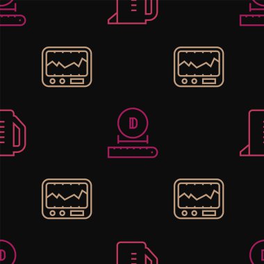 Ölçme kabını, enstrümanı ve çapı kusursuz desene ayarlayın. Vektör