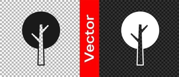 Black Tree Symbol isoliert auf transparentem Hintergrund. Symbol Wald. Vektor — Stockvektor