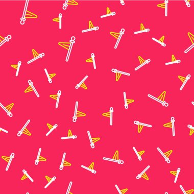 Çizgi Ortaçağ bayrak simgesi kırmızı arkaplanda izole edilmiş pürüzsüz desen. Bir kral ya da kraliçe tarafından yönetilen ülke, devlet ya da bölge. Vektör