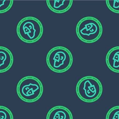 Eskiler 'in madeni para simgesi mavi arka planda izole edilmiş. Vektör