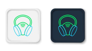 Beyaz arkaplanda çizgi gaz maskesi simgesi izole edildi. Solunum cihazı işareti. Renkli taslak konsepti. Vektör