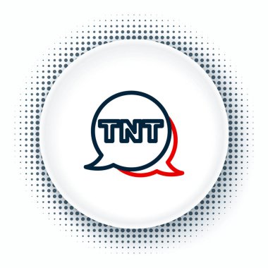 Beyaz arka planda izole edilmiş dinamit çubuğu ikonu. Saatli bomba - patlama tehlikesi kavramı. Renkli taslak konsepti. Vektör