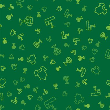 Hat ödül kupası, mayo ve yüzücü kusursuz bir şekilde havuza dalıyor. Vektör