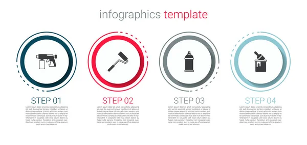 集喷漆枪、滚筒刷、水桶为一体.业务信息模板。B.病媒 — 图库矢量图片