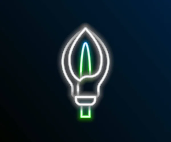 Leuchtende Leuchtschrift Lily Blume Symbol isoliert auf schwarzem Hintergrund. Buntes Rahmenkonzept. Vektor — Stockvektor