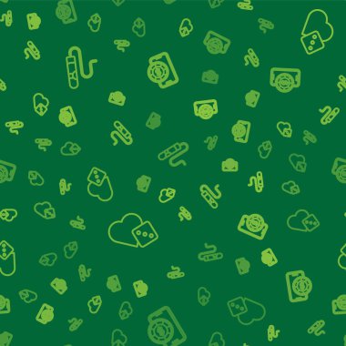 Cigar, Game zar ve Online poker masası oyununu pürüzsüz bir şablona ayarla. Vektör