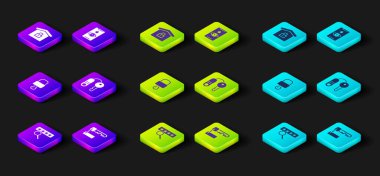 Şifre korumasını, İşaretli anahtarı, Kilidi ve Ev 'i, göz taramasını ve simge altında ayarla. Vektör