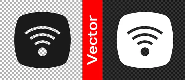 Icono Símbolo Red Inalámbrica Negro Aislado Sobre Fondo Transparente Vector — Vector de stock