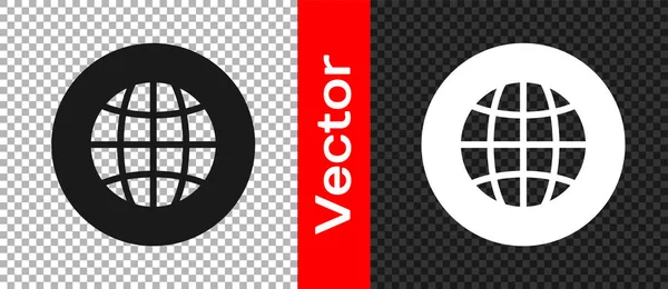 Siyah Küresel teknoloji ya da sosyal ağ simgesi şeffaf arkaplanda izole edildi. Vektör