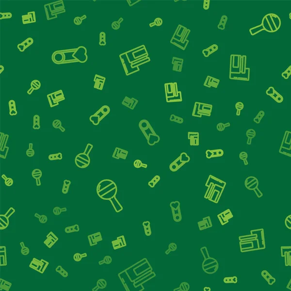 Çizgiyi çengelli bebek rozeti, oyuncak bebek tıkırtısı ve kusursuz bir yemek düzeni. Vektör