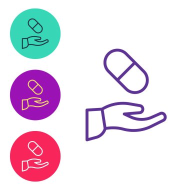 Tıbbi reçete simgesi beyaz arkaplanda izole edildi. RX formu. Yemek tarifi. Eczane ya da ilaç sembolü. Simgeleri renklendirin. Vektör