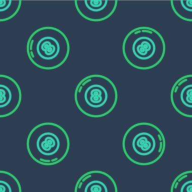 Bilardo bilardosu bilardo topu ikonu mavi arka planda izole edilmiş pürüzsüz desen. Vektör