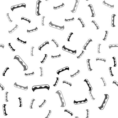 Siyah kano ve kürek ikonu beyaz arka planda izole edilmiş pürüzsüz desen. Balıkçılık ve turizm için kano. Açık hava aktiviteleri. Vektör