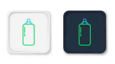 Çizgi Kum Torbası simgesi beyaz arkaplanda izole edildi. Renkli taslak konsepti. Vektör