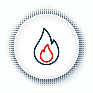 Ateş hattı simgesi beyaz arkaplanda izole edildi. Renkli taslak konsepti. Vektör