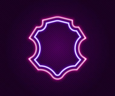 Parlayan neon çizgisi simgesi siyah arkaplanda izole edildi. Renkli taslak konsepti. Vektör