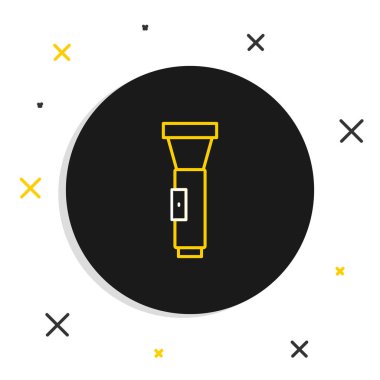 El feneri simgesi beyaz arkaplanda izole edildi. Renkli taslak konsepti. Vektör