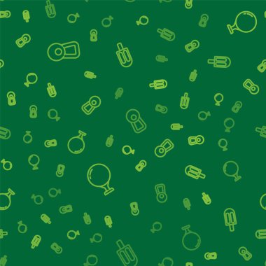 Çizgiyi Kettlebell 'e, golf topunu golf topuna ve dondurmayı da kusursuz desene ayarla. Vektör