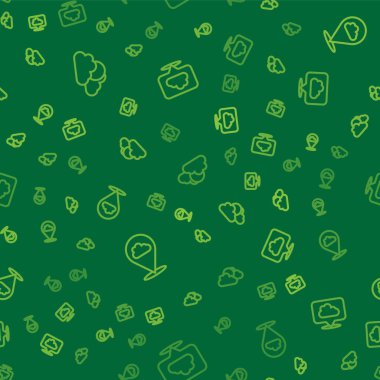 Güneş hattını, bulutlu havayı, yeri ve pürüzsüz deseni ayarlayın. Vektör