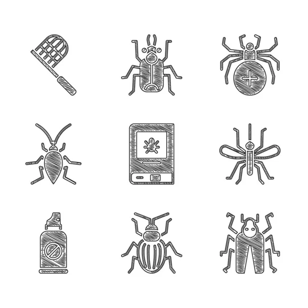 Начнем с насекомых, жука-чабана, жука-бабочки, жука-кита, жука против насекомых, таракана, паука и мухи-мухи. Вектор — стоковый вектор