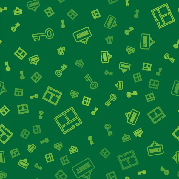 Ev anahtarı, planlama ve asma tabelasını Rent ile kusursuz bir şekilde ayarlayın. Vektör