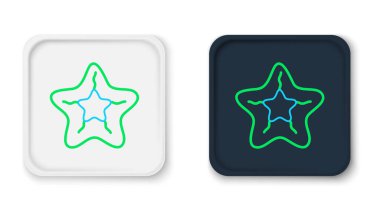 Denizyıldızı simgesi beyaz arkaplanda izole edildi. Renkli taslak konsepti. Vektör