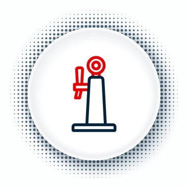 Çizgi Birası simgesi beyaz arkaplanda izole edildi. Renkli taslak konsepti. Vektör