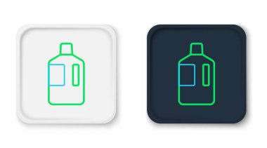 Beyaz arka planda temiz su ikonu olan büyük şişe hattı. Soğutucu için plastik kap. Renkli taslak konsepti. Vektör