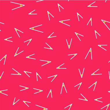 Kırk beş derecelik bir çizgi açısıyla kırmızı arka planda izole edilmiş, pürüzsüz bir şekil. Vektör